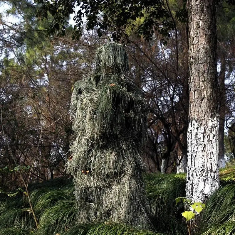 5Pcs Adult Ghillie Suit Hunter Camouflage Clothing Gillie Suit Hunting Suit Birding Clothes