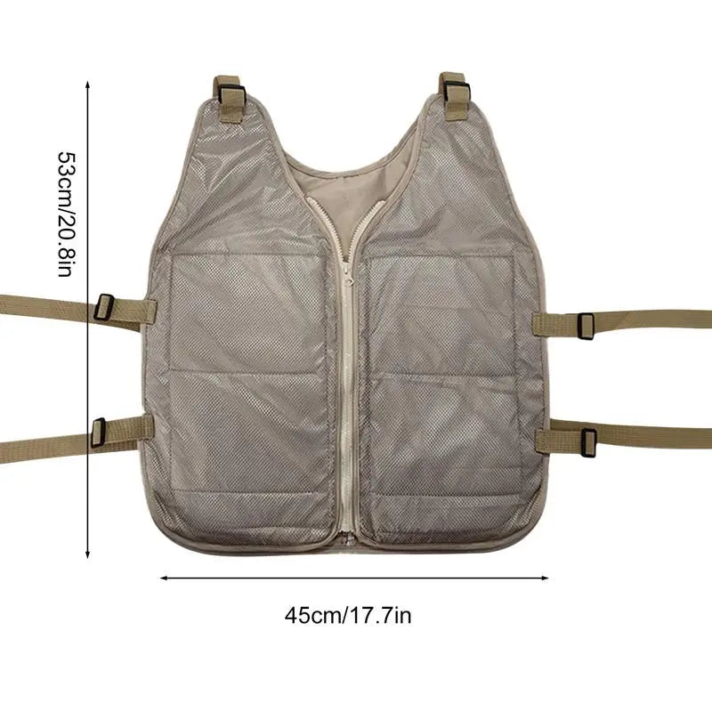 Ice Cool Vest Cooling Cold Jacket for Summer Adjustable Summer Cooling Vest Cooling Coat for Working Running Gardening Cooking C
