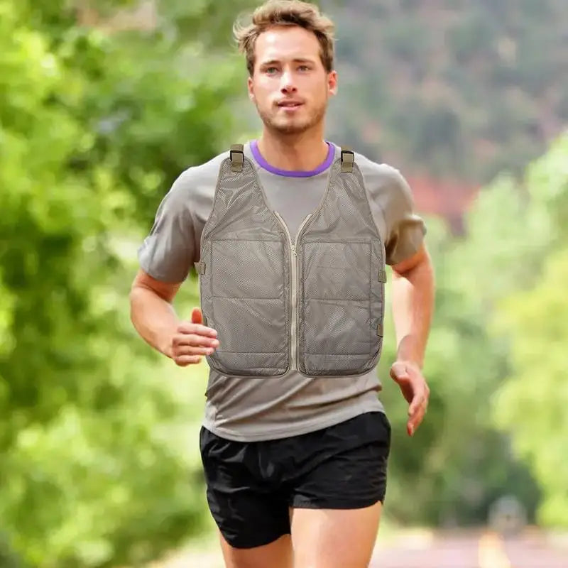 Ice Cool Vest Cooling Cold Jacket for Summer Adjustable Summer Cooling Vest Cooling Coat for Working Running Gardening Cooking C